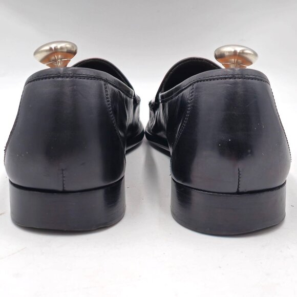 Vintage Bragano Cole Haan Italy Men 11.5M Brown Black Leather Dress Shoes Loafer